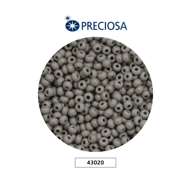 Mostacilla checa preciosa 2mm 43020 OP gris x 500g