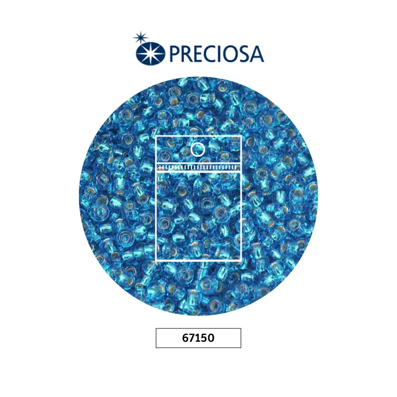 Mostacilla checa preciosa 10/0 2mm 67150 LP azul x 50g