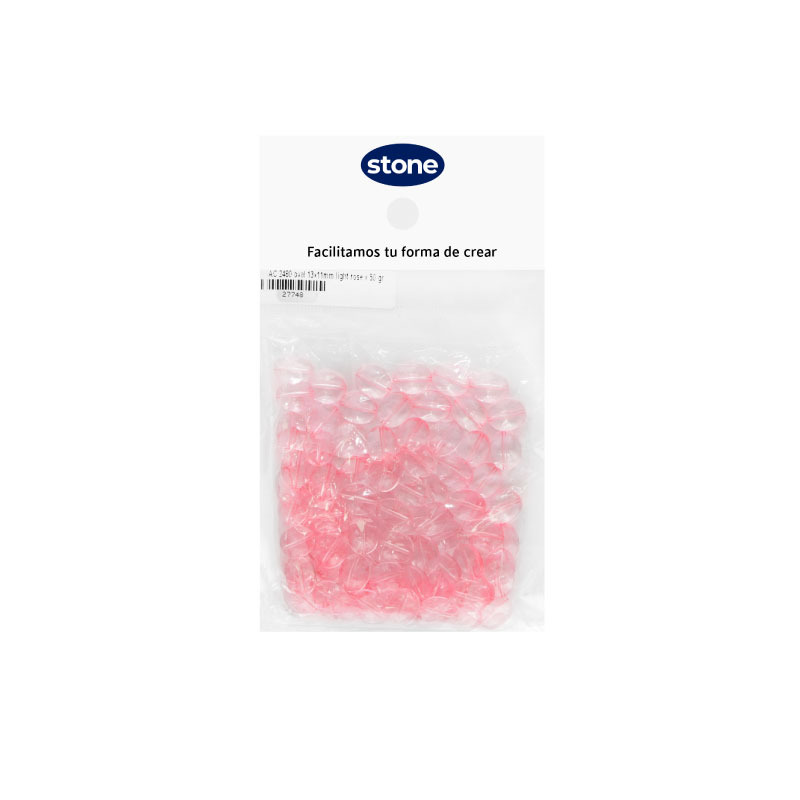Acrilico 2480 oval 13x11mm light rose x 50g