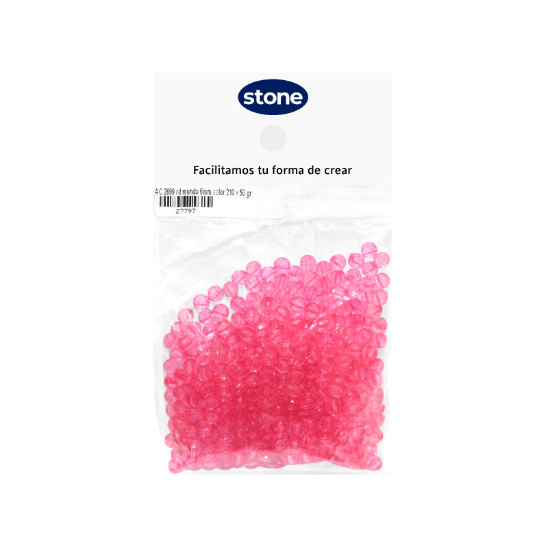Acrilico 2699 redonda mundo 6mm color 210 x 50 gr
