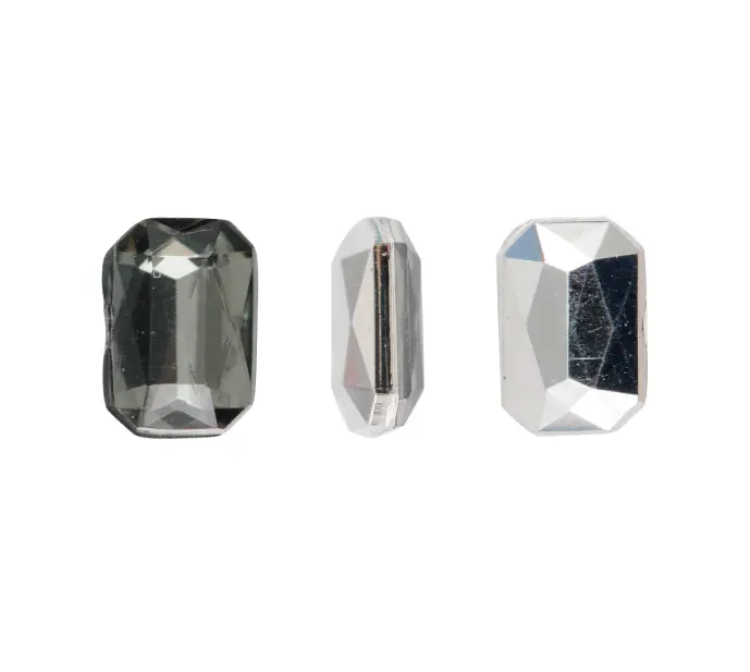 Acrilico K1012 octagon con cono 4x6mm smoky quartz 27 x und