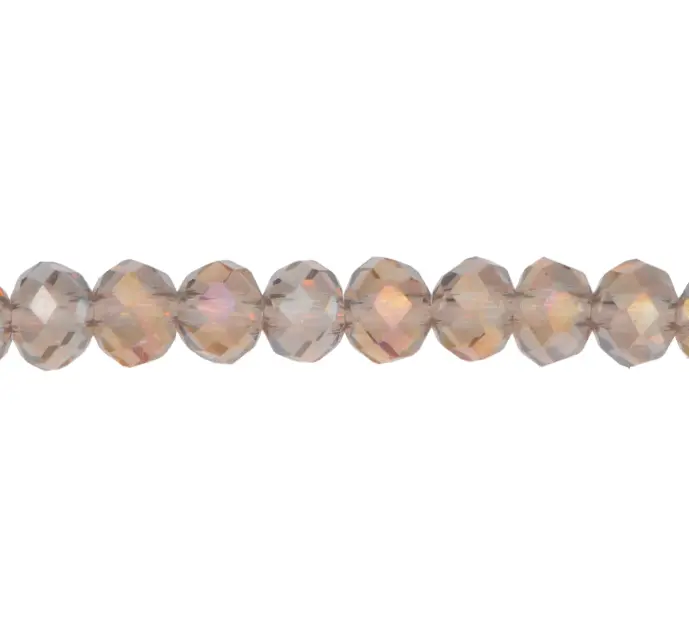 Murano rondela facetada 4mm black diamond 23AB x 110unds