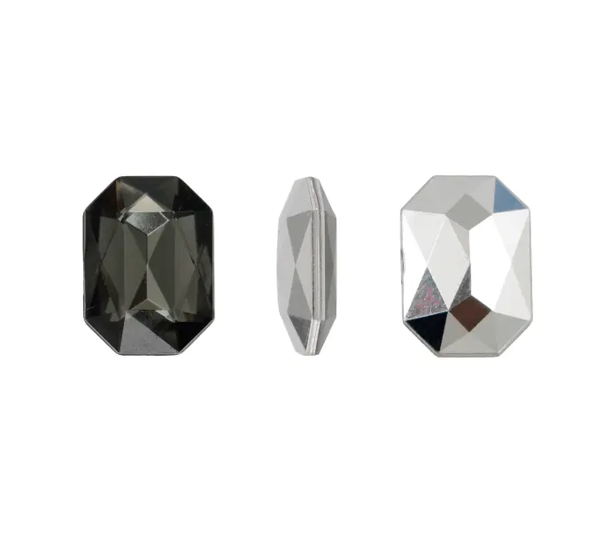 Acrilico K1012 octagon con cono 10x14mm smocky quartz 27 x und