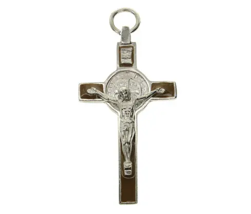 Cruz esmaltada cristo san benito XIRC-05 NQ x und