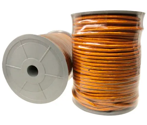 Cordon cuero 4mm Dorado BLC-242 x rollo 50m