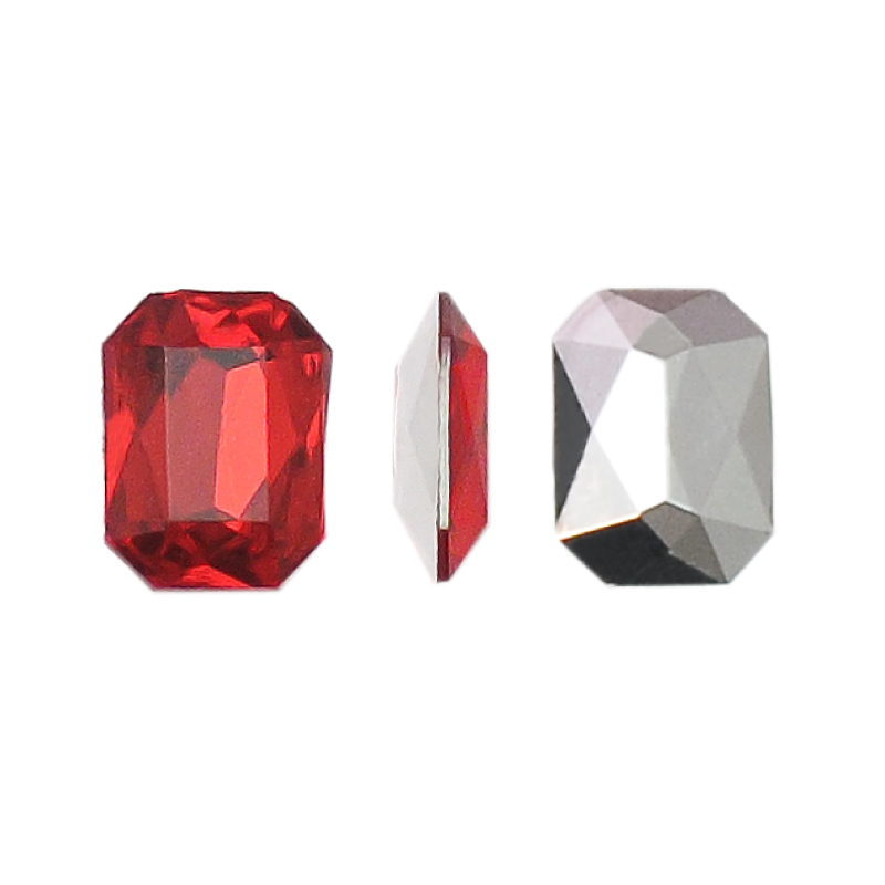 Acrilico K1012 octagon con cono 6x8mm ruby 28 x und