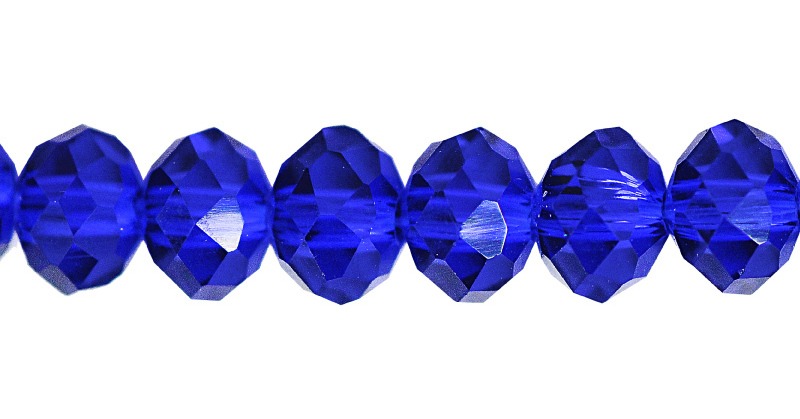 Murano rondela facetada 8mm capri blue 4 x 59unds