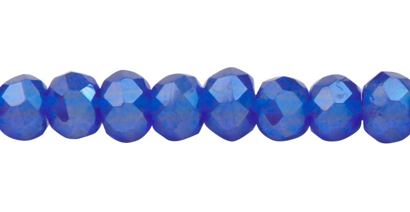 Murano rondela facetada 4mm capri blue 4AB x 100unds