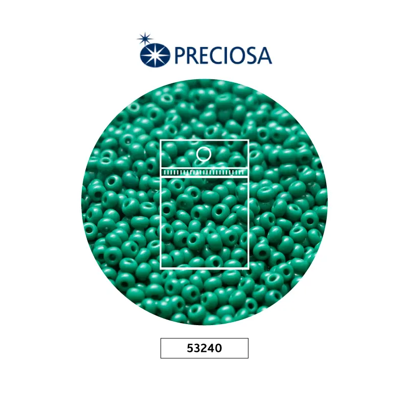 Mostacilla checa preciosa 10/0 53240 OP verde pino x 50g