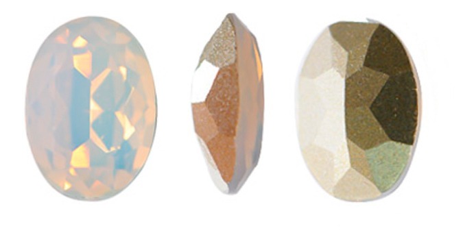 4120CH oval 10x14mm T391 white opal x und