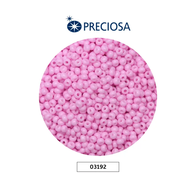 Mostacilla checa preciosa 10/0 2mm 03192 OP rosado pastel x 500g