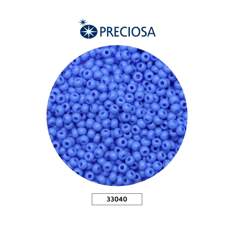 Mostacilla checa preciosa 10/0 33040 OP azul fuerte x 500g