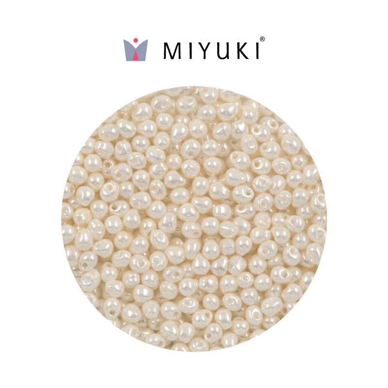 Miyuki drop beads 3.4mm DP0421D opaco crema brillo x 250g