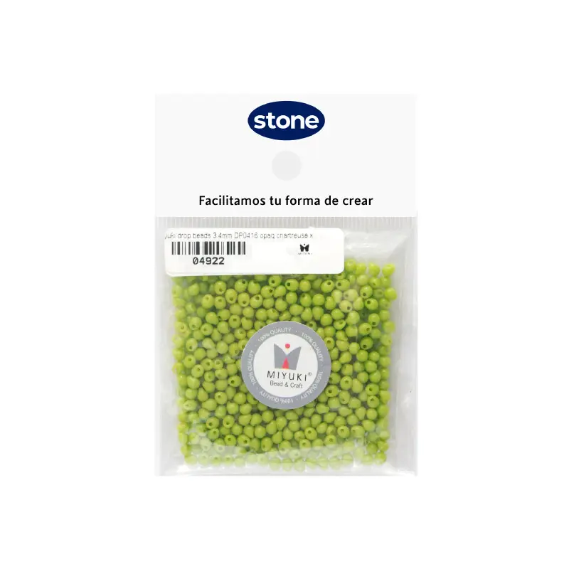 Miyuki drop beads 3.4mm DP0416 opaco verde chartreuse x 25g