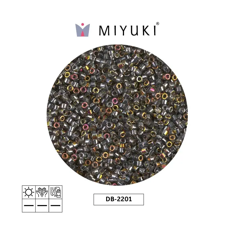 Miyuki delica 11/0 DB2201 cristal marea vitrail x 50g