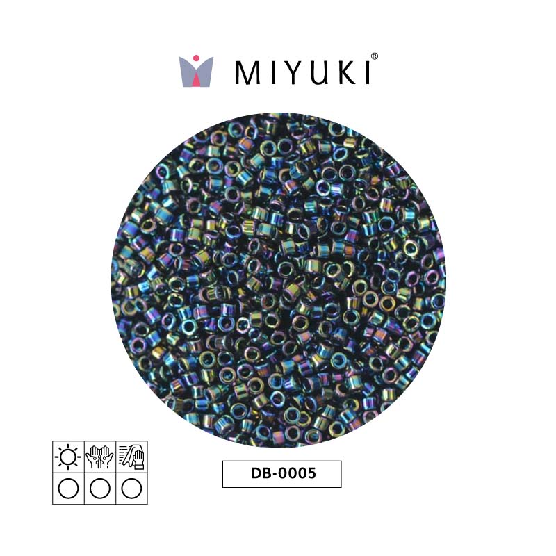 Miyuki delica 11/0 DB0005 negro AB x 50g