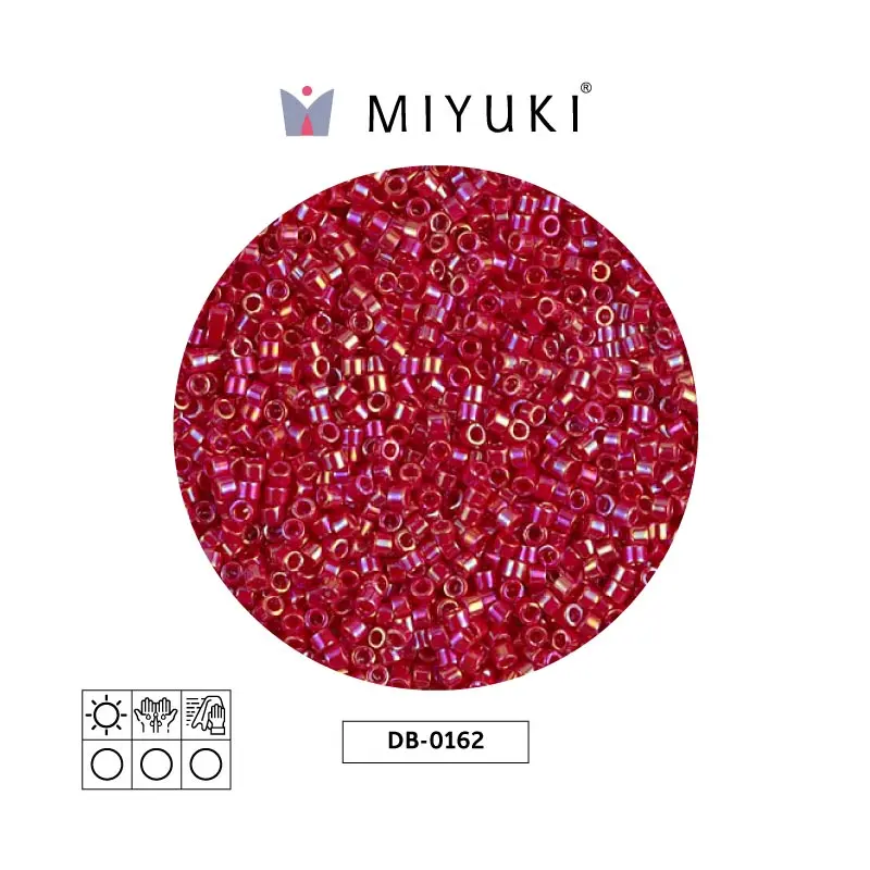 Miyuki delica 11/0 DB0162 opaco rojo AB x 50g