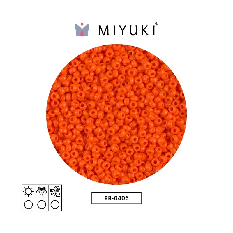 Mostacilla Miyuki rocalla 11/0 RR0406 opaco naranja x 250g