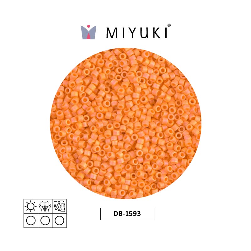 Miyuki delica 11/0 DB1593 mate opaco mandarin AB x 50g