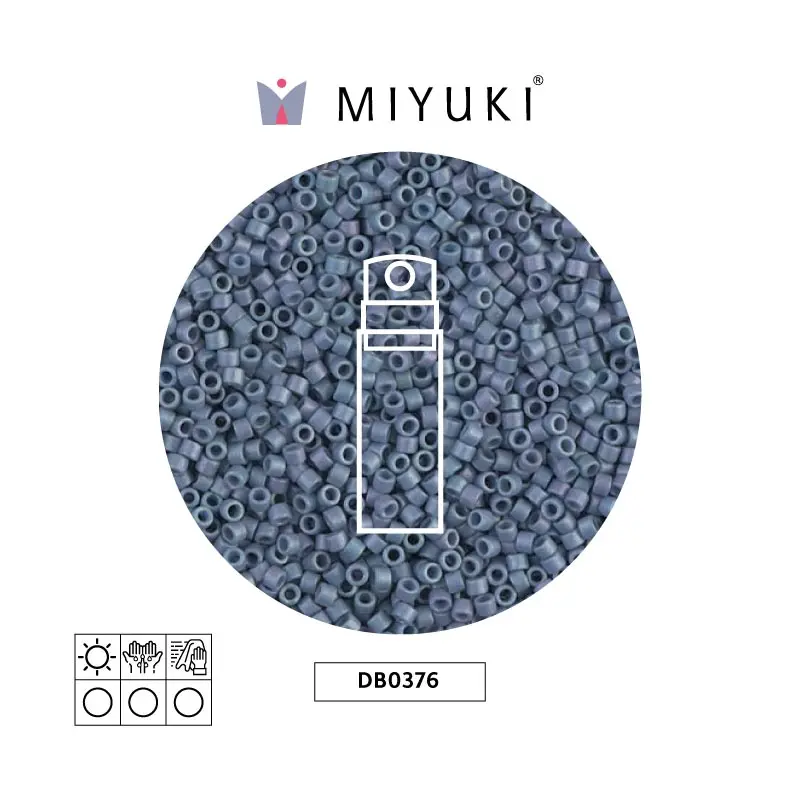 Miyuki delica 11/0 DB0376 mat metalizado claro verde x 50g