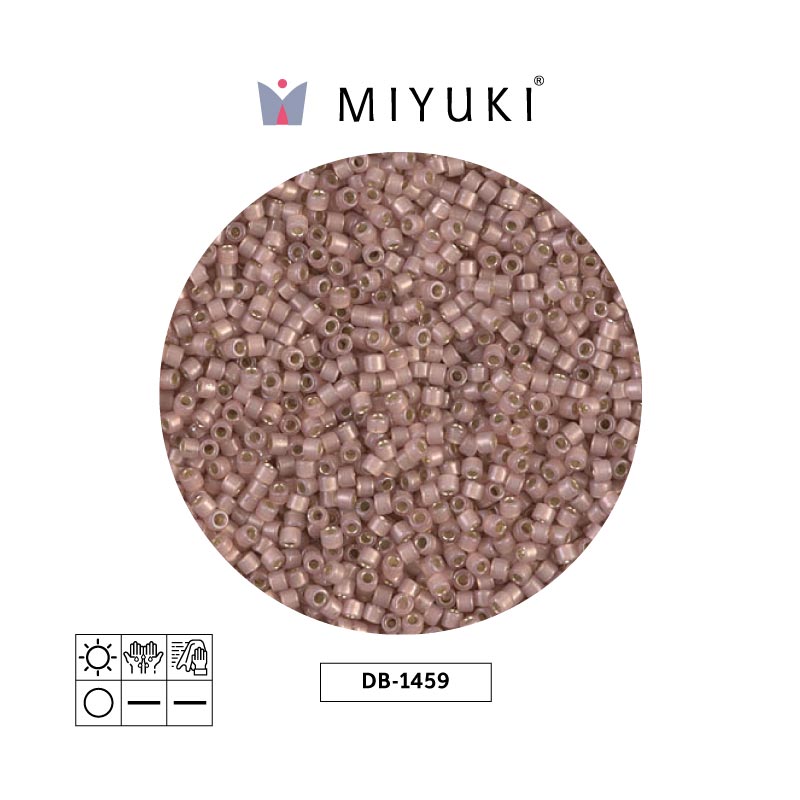 Miyuki delica 11/0 DB1459 plateado forrado shell opal x 50g