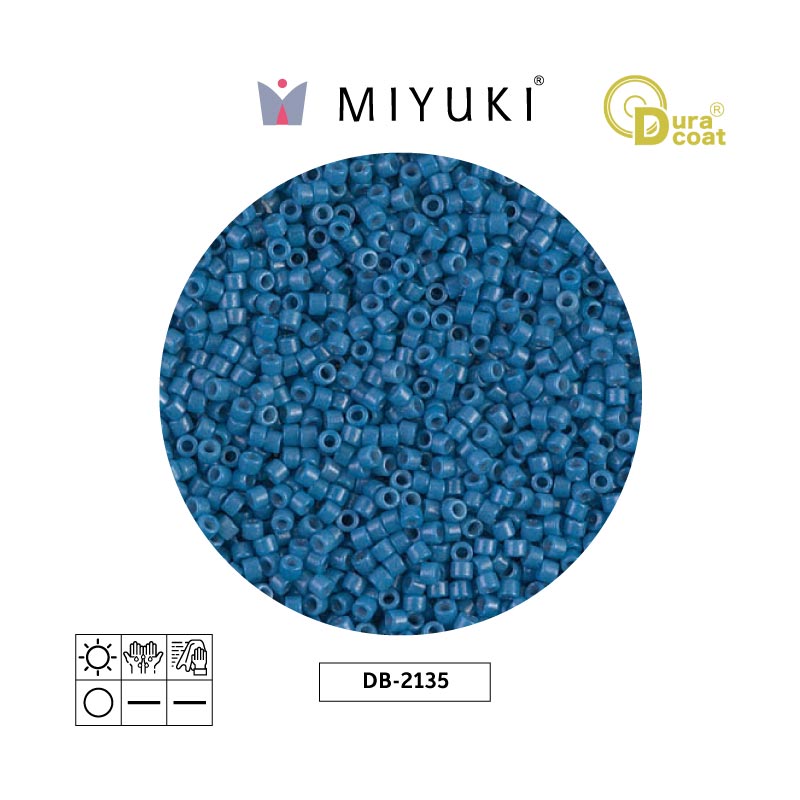 Miyuki delica 11/0 DB2135 opaco juniper azul x 50g