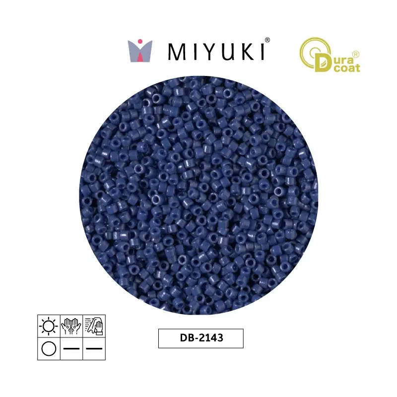 Miyuki delica 11/0 DB2143 durac opaco azul x 50g