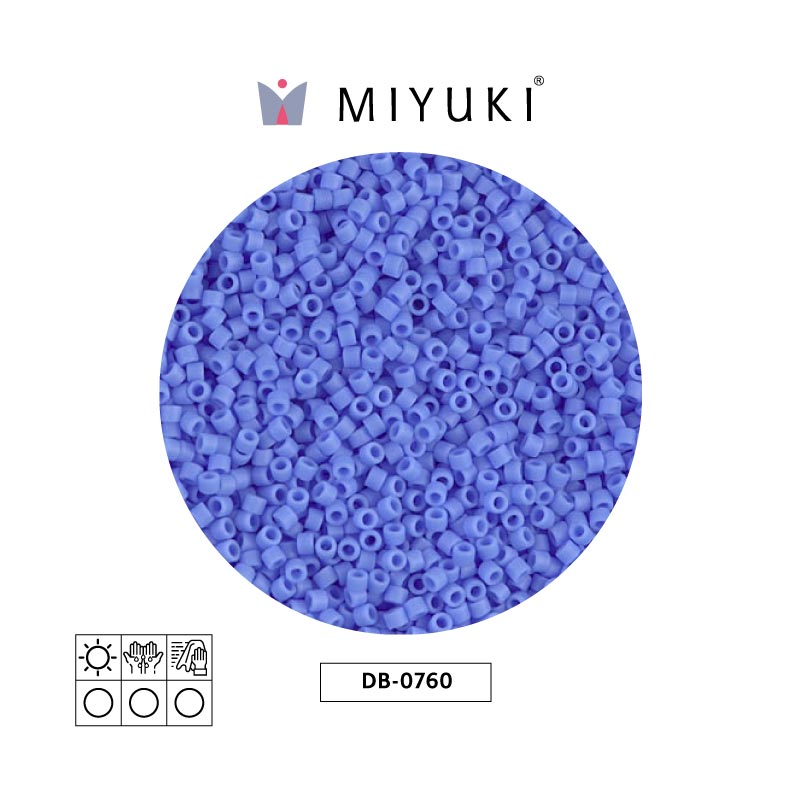 Miyuki delica 11/0 DB0760 mate opaco periwinkle x 50g