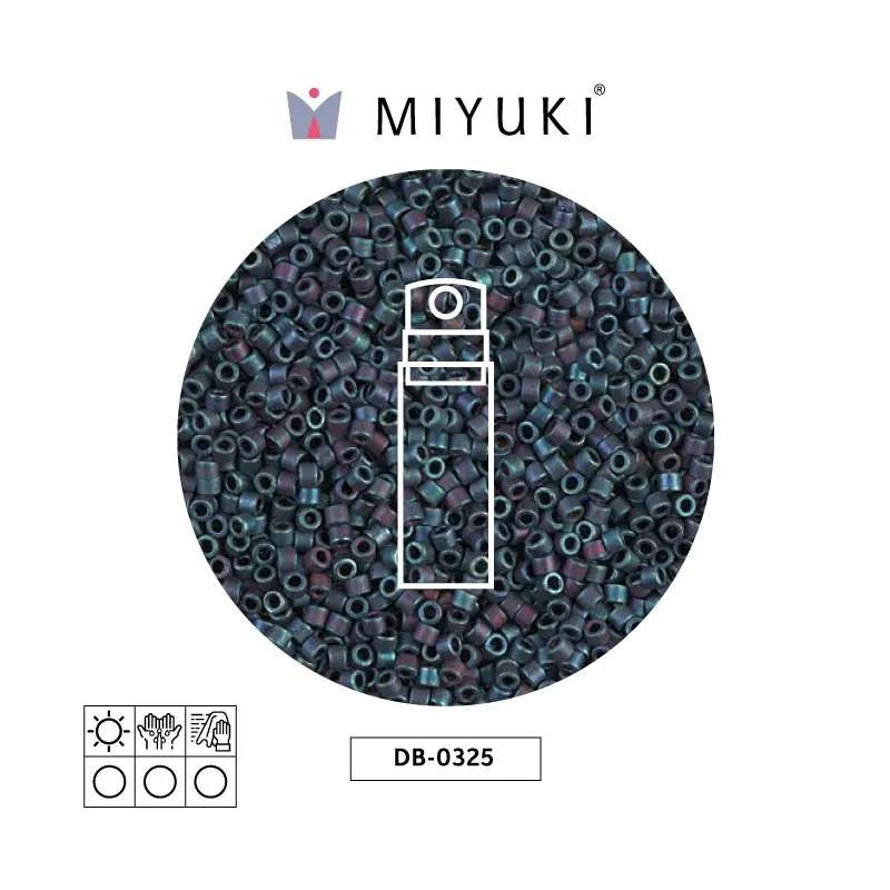 Miyuki delica 11/0 DB0325 matt metalizado azul AB x 10g