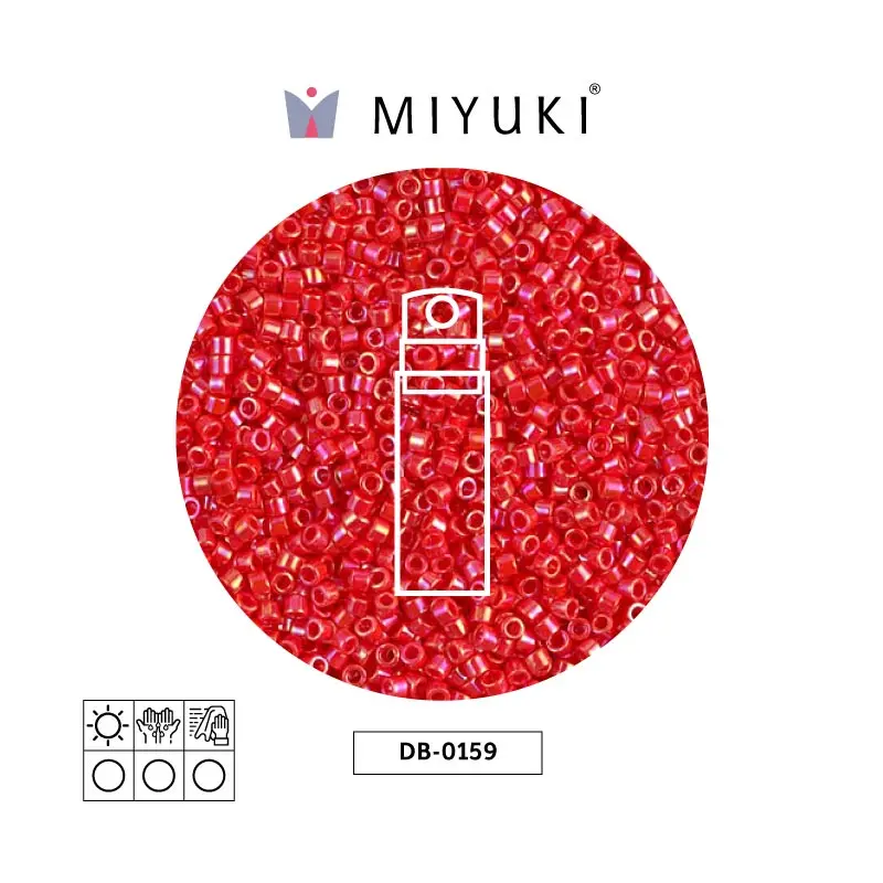 Miyuki delica 11/0 DB0159 opaco vermillion rojo AB x 10g