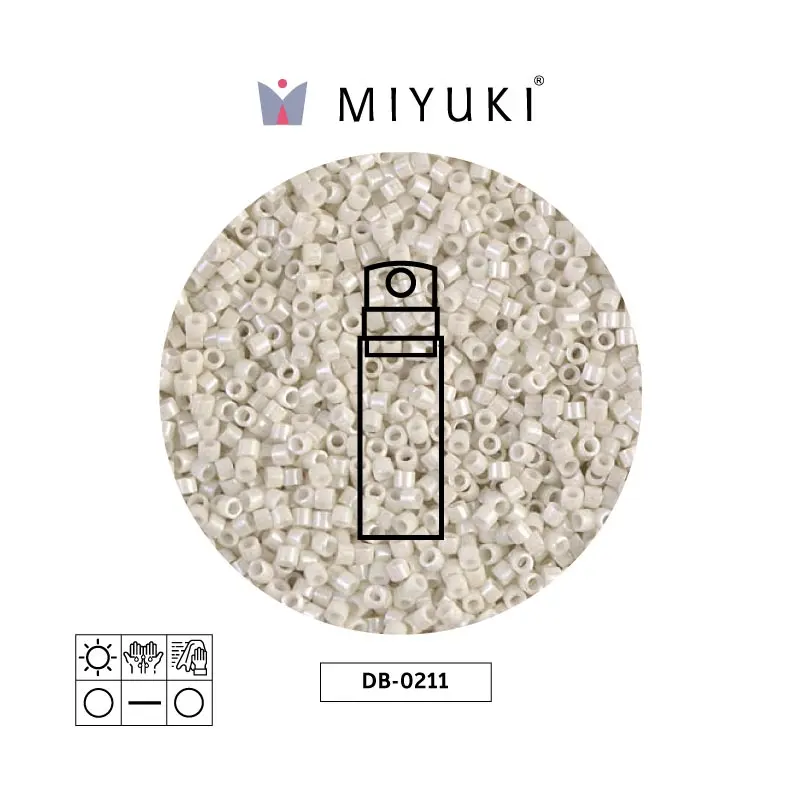 Miyuki delica 11/0 DB0211 opaco alabaster brillo x 10g