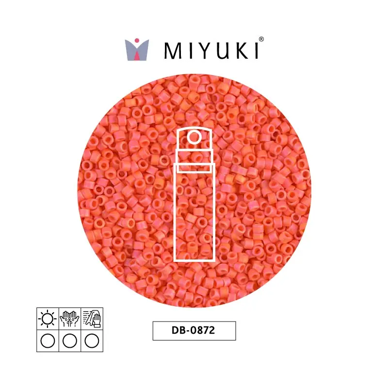 Miyuki delica 11/0 DB0872 mate opaco naranja AB x 10g