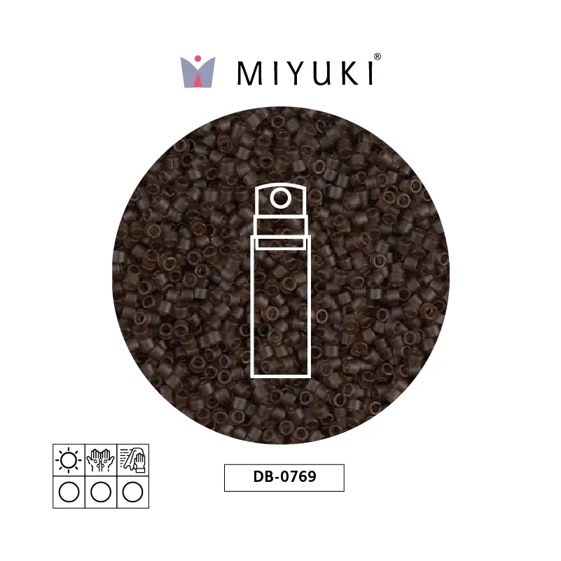 Miyuki delica 11/0 DB0769 mate transparente taupe x 10g