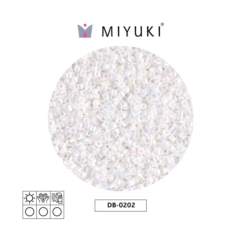 Miyuki delica 11/0 DB0202 blanco perla AB x 50gr