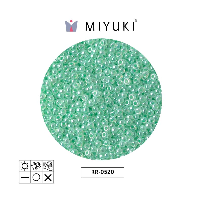 Mostacilla Miyuki rocalla 11/0 RR0520 verde Ceylon perlado x 250g