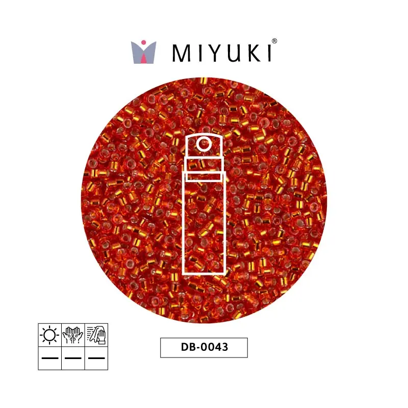 Miyuki delica 11/0 DB0043 sv forrado burnt naranja x 10gr