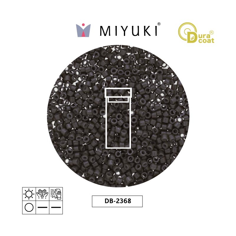 Miyuki delica 11/0 DB2368 duraco opaco charcoal x 3g