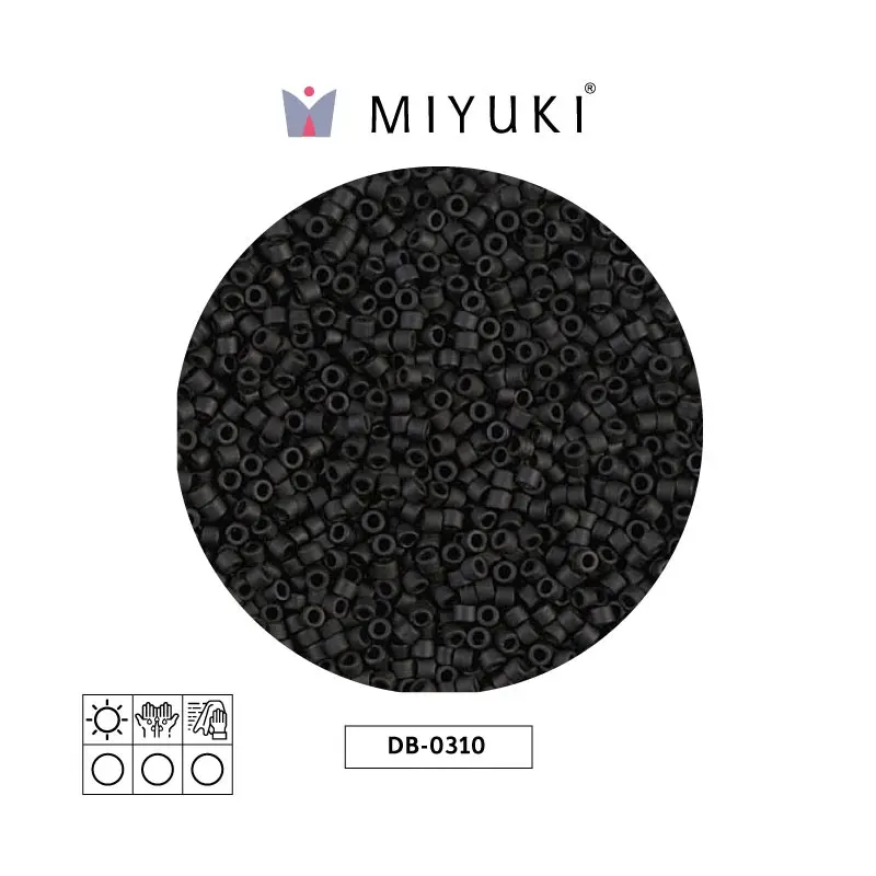 Miyuki delica 11/0 DB0310 negro mate x 50g