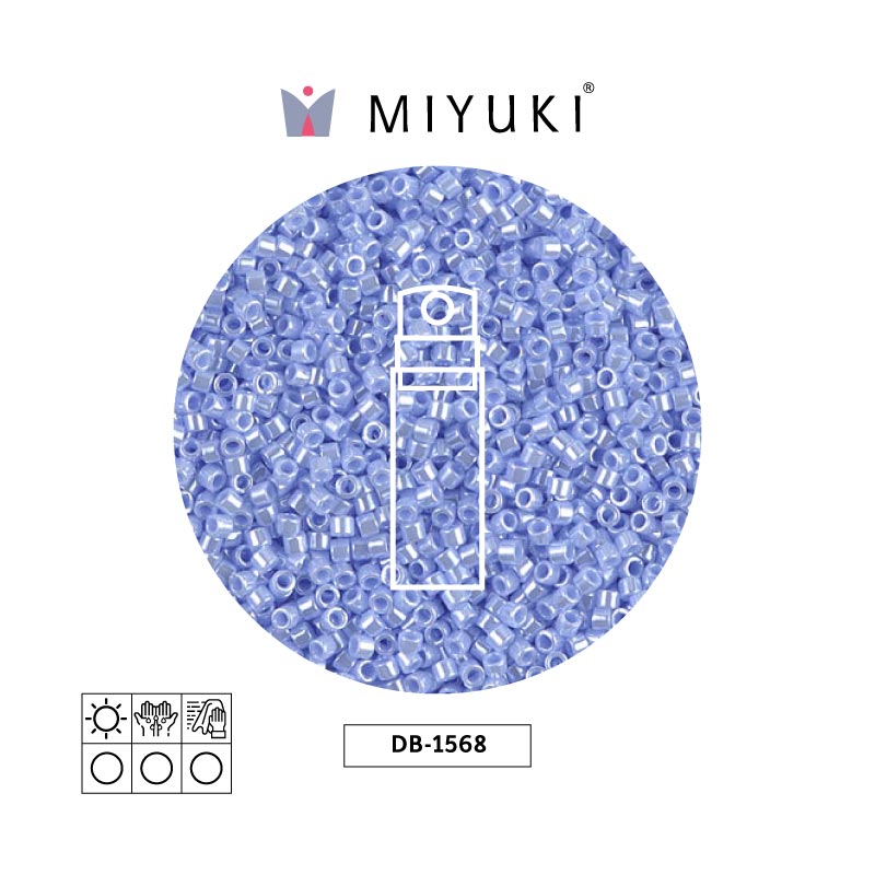 Miyuki delica 11/0 DB1568 opaco agate azul lusterd x 10g