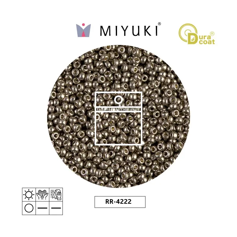 Mostacilla Miyuki rocalla 11/0 RR4222 galvanizado pewter x 25g