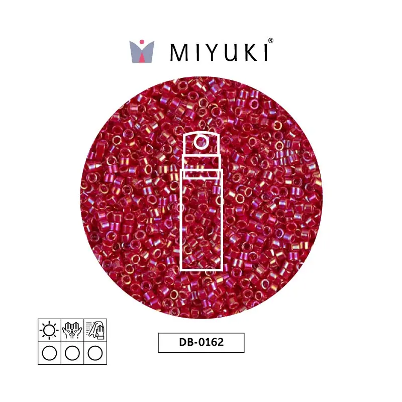 Miyuki delica 11/0 DB0162 opaco rojo AB x 10gr
