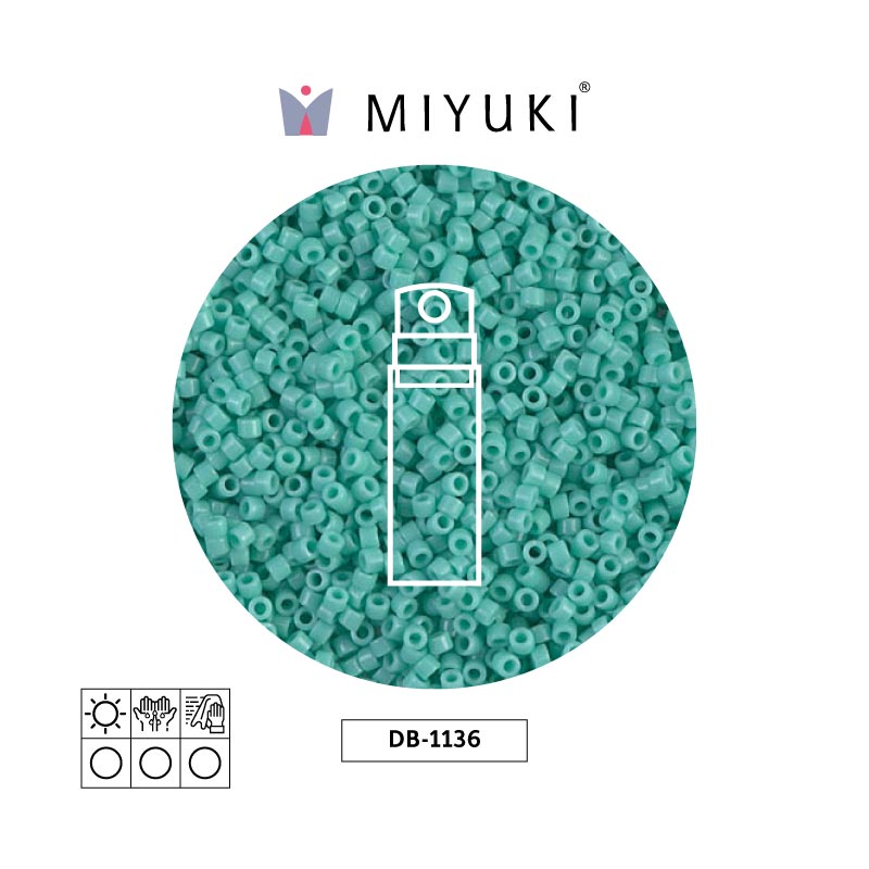 Miyuki delica 11/0 DB1136 opaco azul opal x 10gr