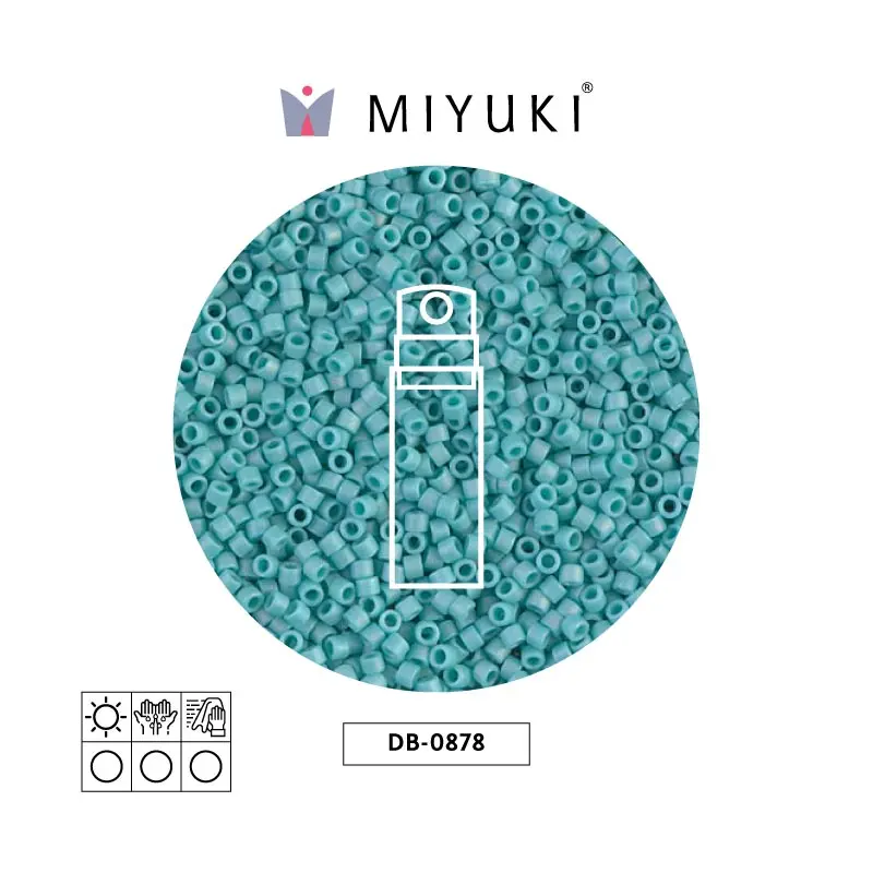 Miyuki delica 11/0 DB0878 mat opaco turquois AB x 10g