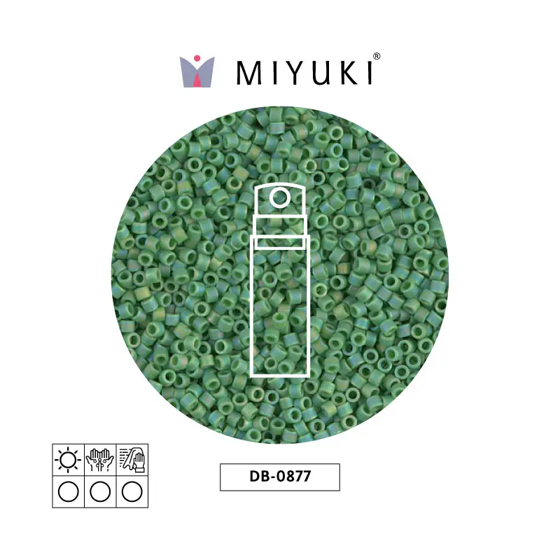 Miyuki delica 11/0 DB0877 mate opaco verde AB x 10g