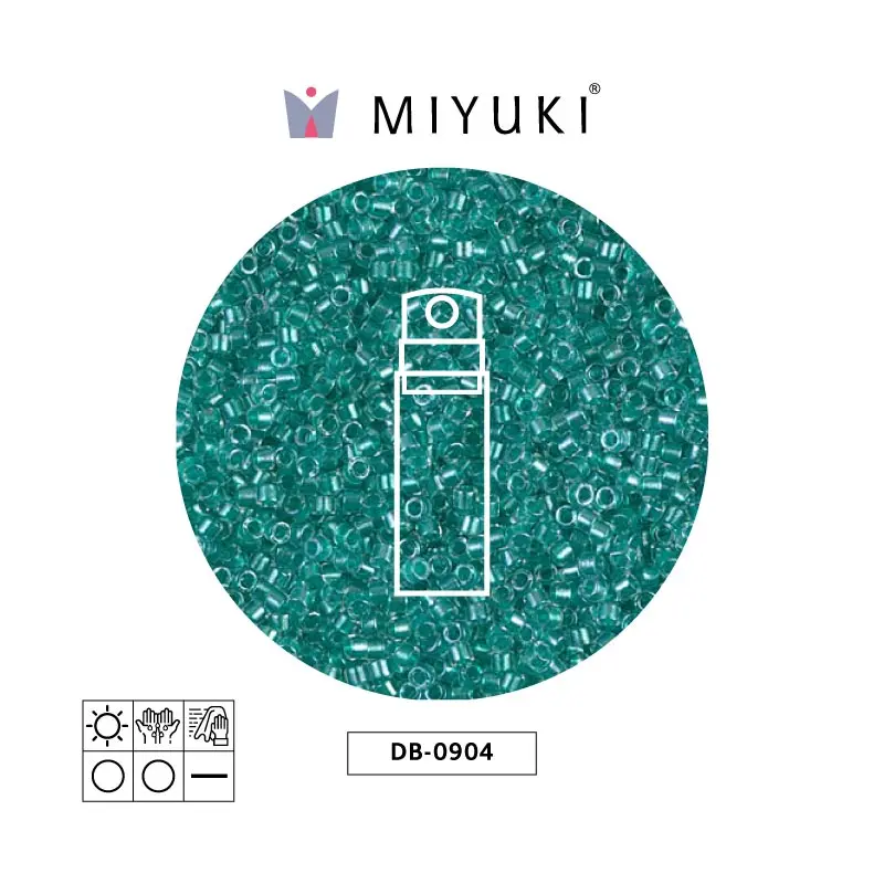 Miyuki delica 11/0 DB0904 sparkling azul verde forrado x 10g