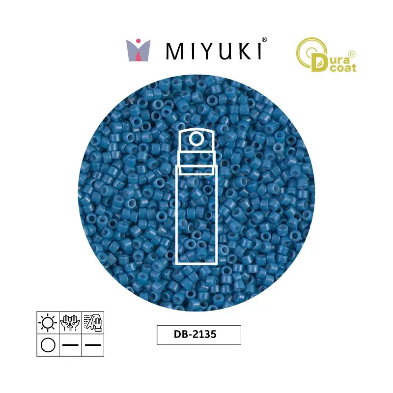 Miyuki delica 11/0 DB2135 opaco juniper azul x 10g