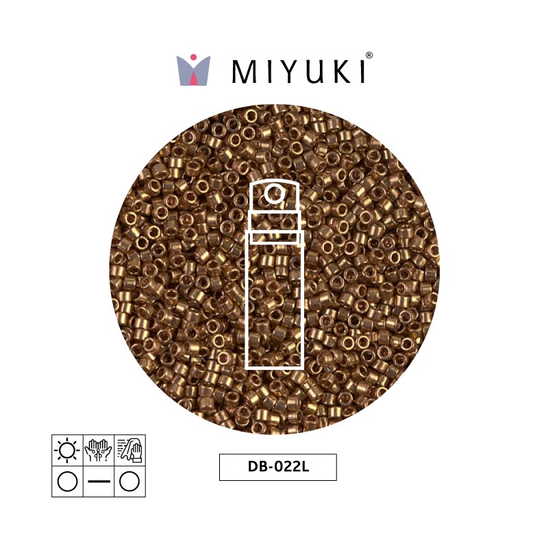 Miyuki delica 11/0 DB0022L claro bronce metalizado x 3g
