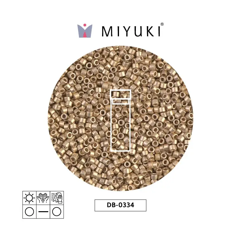 Miyuki delica 11/0 DB0334 matt metalizado oscuro yell x 2G