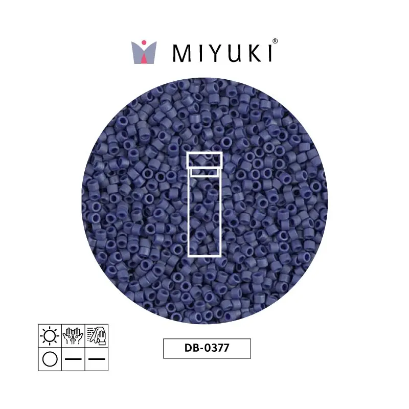 Miyuki delica 11/0 DB0377 matt metalizado oscuro gris x 2G