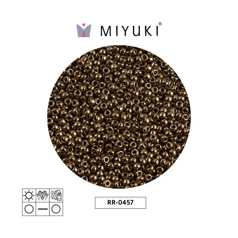 Mostacilla Miyuki rocalla 11/0 RR0457 metalizado oscuro bronce x 250g